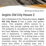 Argiris Old House 2 * Kalambaka